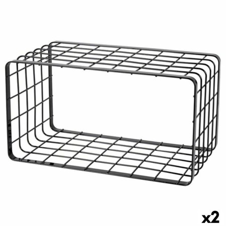 Support Inde Grille Noir 34 x 19 x 18 cm (2 Unités): Plus de 300.000 produits de grandes marques en vente directe à prix usine s