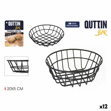 Corbeille à Pain Quttin Métal Ronde 20 x 5 cm 4 mm (12 Unités): Plus de 300.000 produits de grandes marques en vente directe à p