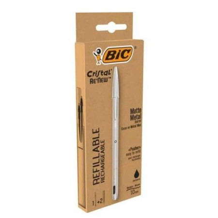 stylo à encre liquide Bic Cristal Renew Argenté 0,32 mm: Plus de 300.000 produits de grandes marques en vente directe à prix usi