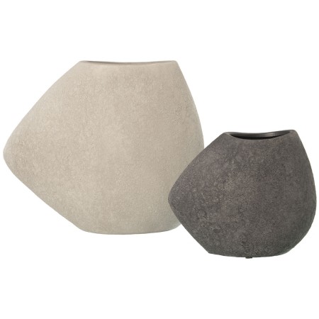 Ensemble de 2 Vases Alexandra House Living Blanc Gris Céramique: Plus de 300.000 produits de grandes marques en vente directe à 