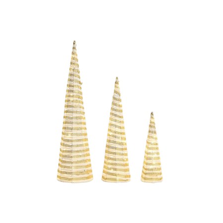 Décorations de Noël DKD Home Decor Blanc Doré 20 x 20 x 80 cm (3 Pièces): Plus de 300.000 produits de grandes marques en vente d