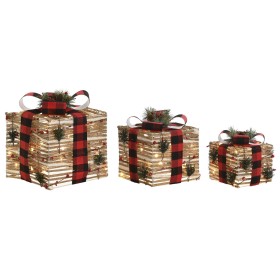 Décorations de Noël DKD Home Decor Rouge Naturel 25 x 25 x 25 cm (3 Pièces): Plus de 300.000 produits de grandes marques en vent