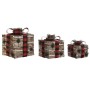 Décorations de Noël DKD Home Decor Rouge Naturel 25 x 25 x 25 cm (3 Pièces): Plus de 300.000 produits de grandes marques en vent