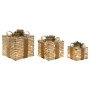 Décorations de Noël DKD Home Decor Blanc Doré Naturel 25 x 25 x 25 cm (3 Pièces): Plus de 300.000 produits de grandes marques en