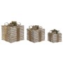 Décorations de Noël DKD Home Decor Blanc Doré Naturel 25 x 25 x 25 cm (3 Pièces): Plus de 300.000 produits de grandes marques en