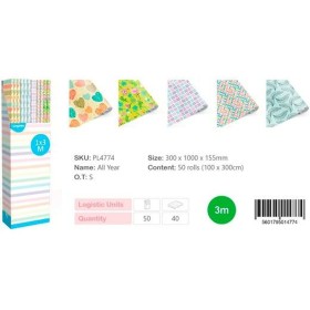 Papier-cadeau Europrice Multicouleur Rouleau 1 x 3 m (50 Unités): Plus de 300.000 produits de grandes marques en vente directe à