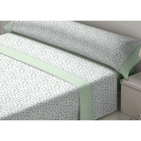 Jeu de draps Tejidos Reina Fides Blanc Vert Gran lit 2 persones: Plus de 300.000 produits de grandes marques en vente directe à 