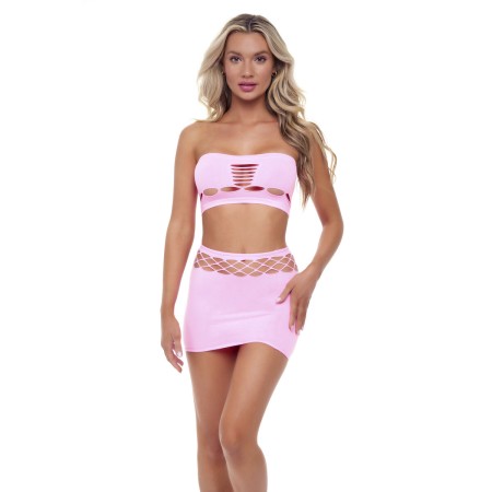 Ensemble de Lingerie Pink Lipstick Rose (Taille unique): Plus de 300.000 produits de grandes marques en vente directe à prix usi