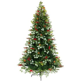 Sapin de Noël Home ESPRIT Rouge Vert PVC Métal 129 x 129 x 210 cm: Plus de 300.000 produits de grandes marques en vente directe 