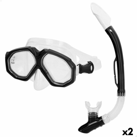 Masque de Plongée avec Tube AquaSport Noir Adultes (2 Unités): Plus de 300.000 produits de grandes marques en vente directe à pr