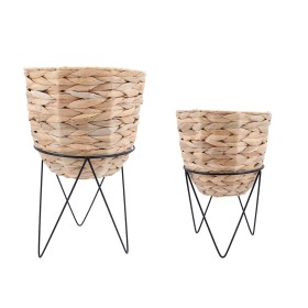 Pot de fleurs avec support Vinthera Moa Beige Métal Jacinthe d'eau 20 x 30 cm 25 x 40 cm 2 Pièces: Plus de 300.000 produits de g