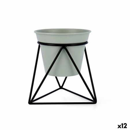 Pot de fleurs avec support Vinthera Moa Vert Métal 14,5 x 12,5 x 15 cm (12 Unités): Plus de 300.000 produits de grandes marques 