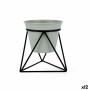 Pot de fleurs avec support Vinthera Moa Vert Métal 14,5 x 12,5 x 15 cm (12 Unités): Plus de 300.000 produits de grandes marques 