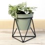 Pot de fleurs avec support Vinthera Moa Vert Métal 14,5 x 12,5 x 15 cm (12 Unités): Plus de 300.000 produits de grandes marques 