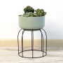 Pot de fleurs avec support Vinthera Moa Vert Métal 20 x 20 x 30 cm (6 Unités): Plus de 300.000 produits de grandes marques en ve