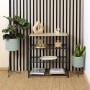 Pot de fleurs avec support Vinthera Moa Vert Métal 17 x 17 x 29,5 cm (6 Unités): Plus de 300.000 produits de grandes marques en 