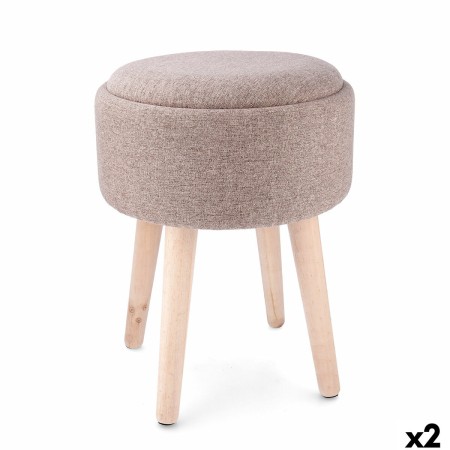 Tabouret avec rangement Vinthera Moa Bois 34 x 34 x 45 cm (2 Unités): Plus de 300.000 produits de grandes marques en vente direc
