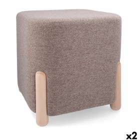 Pouf Vinthera Moa Marron Bois 34 x 34 x 38 cm (2 Unités): Plus de 300.000 produits de grandes marques en vente directe à prix us