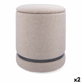 Pouf Vinthera Moa Beige Bois 32 x 40 cm (2 Unités): Plus de 300.000 produits de grandes marques en vente directe à prix usine su