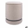 Pouf Vinthera Moa Beige Bois 32 x 40 cm (2 Unités): Plus de 300.000 produits de grandes marques en vente directe à prix usine su