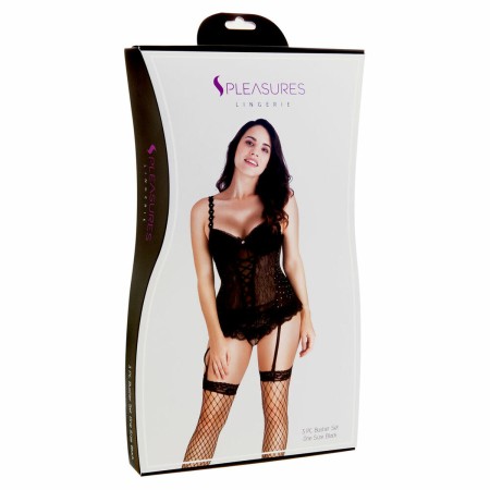 Corset S Pleasures Noir (Taille unique): Plus de 300.000 produits de grandes marques en vente directe à prix usine sur cadeaufou