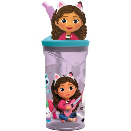 Verre avec Paille Gabby's Dollhouse Party Rose clair PVC 360 ml: Plus de 300.000 produits de grandes marques en vente directe à 