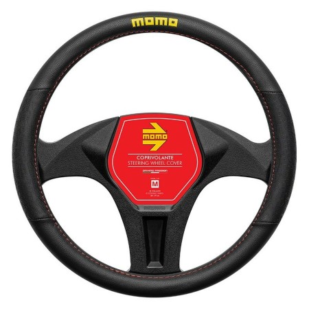 Housse pour volant MOMO MOMLSWC0LAPBR Noir/Rouge Ø 38-39 cm: Plus de 300.000 produits de grandes marques en vente directe à prix