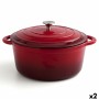 Casserole avec Couvercle Bidasoa Fierro Rouge Ø 28 cm 6 L (2 Unités): Plus de 300.000 produits de grandes marques en vente direc