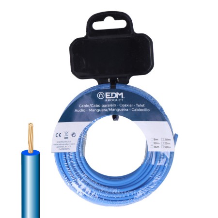 Câble électrique unifilaire EDM 28582 Bleu 20 m h07z1-k: Plus de 300.000 produits de grandes marques en vente directe à prix usi
