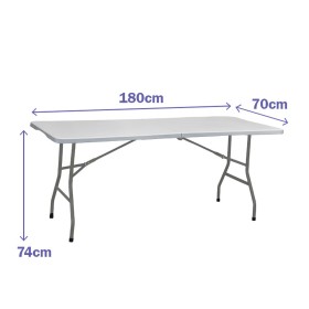 Table Piable Marbueno Gris 70 x 74 x 180 cm: Plus de 300.000 produits de grandes marques en vente directe à prix usine sur cadea