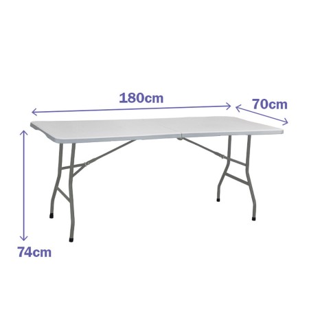 Table Piable Marbueno Gris 70 x 74 x 180 cm: Plus de 300.000 produits de grandes marques en vente directe à prix usine sur cadea