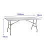 Table Piable Marbueno Gris 70 x 74 x 180 cm: Plus de 300.000 produits de grandes marques en vente directe à prix usine sur cadea