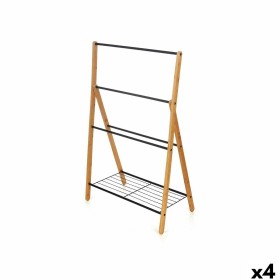 Porte Serviettes sur Pied Kipit B7816 Noir Métal Bambou 60 x 90 x 37 cm 4 Unités: Plus de 300.000 produits de grandes marques en