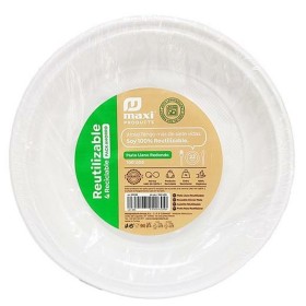 Lot d'assiettes réutilisables Maxi Products Blanc Plastique 100 Pièces: Plus de 300.000 produits de grandes marques en vente dir