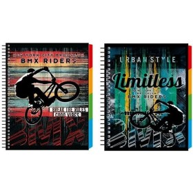 Cahier à Spirale SENFORT Multicouleur A5 120 Volets: Plus de 300.000 produits de grandes marques en vente directe à prix usine s