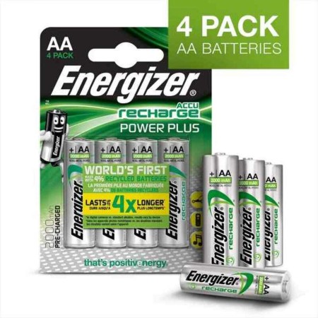 Piles Rechargeables Energizer Accu Recharge Power Plus 2000 AA BP4 1,2 V AA HR6 (4 Unités): Plus de 300.000 produits de grandes 