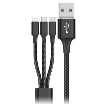 Câble USB vers Micro USB, USB-C et Lightning Goms Noir 1, 2 m: Plus de 300.000 produits de grandes marques en vente directe à pr