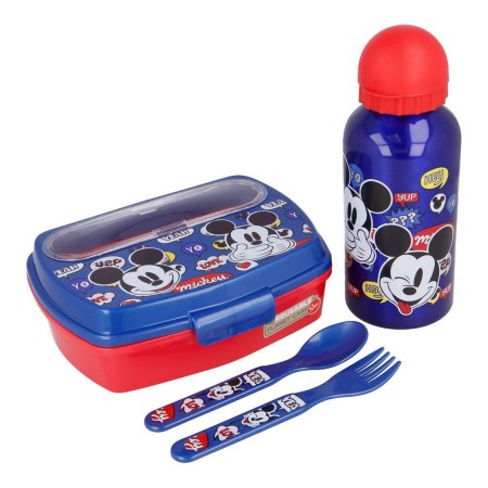 Ensemble Vaisselle pour Enfants Mickey Mouse Happy smiles 21 x 18 x 7 cm Rouge Bleu: Plus de 300.000 produits de grandes marques