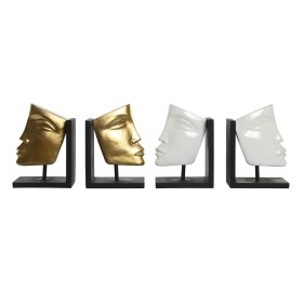 porte-livre DKD Home Decor Blanc Doré Résine Moderne Visage 30,5 x 10 x 22 cm (2 Unités): Plus de 300.000 produits de grandes ma