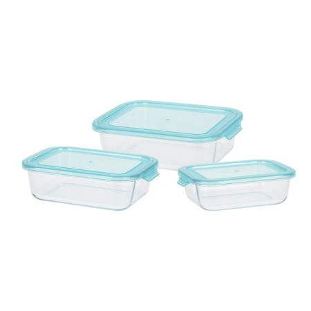 Ensemble de 3 Boîtes à Lunch Excellent Houseware Verre: Plus de 300.000 produits de grandes marques en vente directe à prix usin