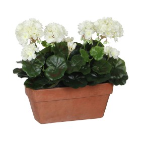 Plante décorative Mica Decorations Céramique Blanc Jaune PVC Géranium (29 x 13 x 40 cm): Plus de 300.000 produits de grandes mar