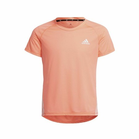 T shirt à manches courtes Enfant Adidas Aeroready Three Stripes Saumon: Plus de 300.000 produits de grandes marques en vente dir