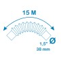 Tuyau d'arrosage EDM 81018 Bleu 15 m Ø 3,8 cm Ø 38 mm: Plus de 300.000 produits de grandes marques en vente directe à prix usine