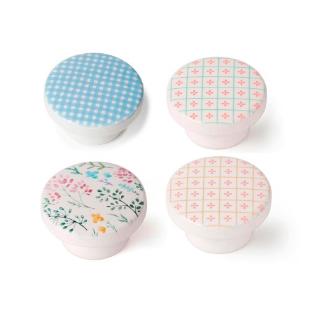 Pommeau Rei m3 Bois de hêtre Illustré Ø 40 x 22 mm 4 Pièces: Plus de 300.000 produits de grandes marques en vente directe à prix