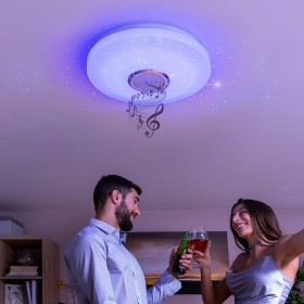 Plafonnier à LED avec Haut-parleur Lumavox InnovaGoods: Plus de 300.000 produits de grandes marques en vente directe à prix usin