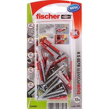 Chevilles et vis Fischer duopower Chevilles et vis 12 Unités (6 x 30 mm): Plus de 300.000 produits de grandes marques en vente d