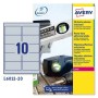 Adhésifs/étiquettes Avery 20 Volets 96 x 50,8 mm Argenté: Plus de 300.000 produits de grandes marques en vente directe à prix us