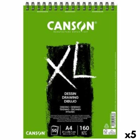 Bloc à dessin Canson XL Drawing Blanc A4 5 Unités 50 Volets 160 g/m2: Plus de 300.000 produits de grandes marques en vente direc