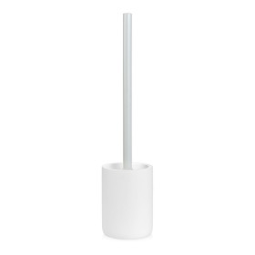 Brosse de salle de wc Andrea House Mat Acier inoxydable Blanc Polyrésine (Ø 9,5 x 40,5 cm): Plus de 300.000 produits de grandes 