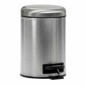 Poubelle à pédale Andrea House Métal Argentée 3 L (Ø 17,5 x 23 cm): Plus de 300.000 produits de grandes marques en vente directe